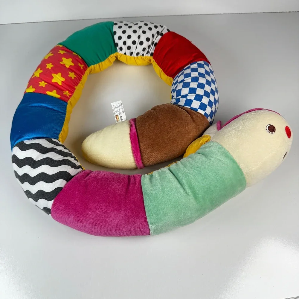 BRIO Soft Patchwork Snake Plush Vintage Sensory Toy 1993 XL 50
